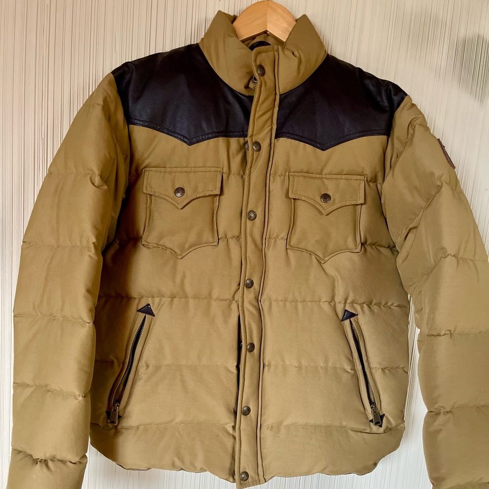 Penfield Khaki and Black Puffer Jacket